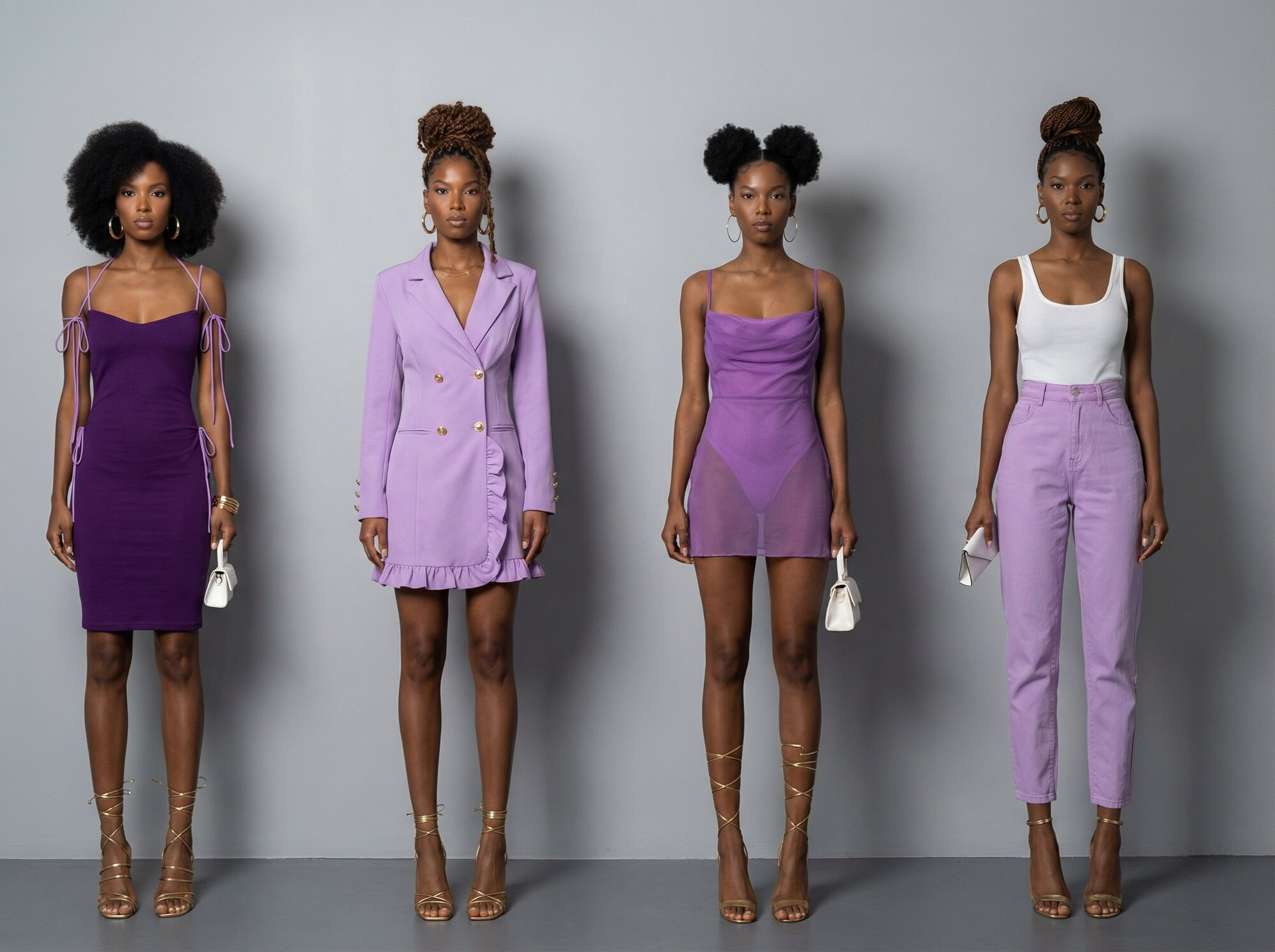 Violet Roze AI-rendered lookbook lineup