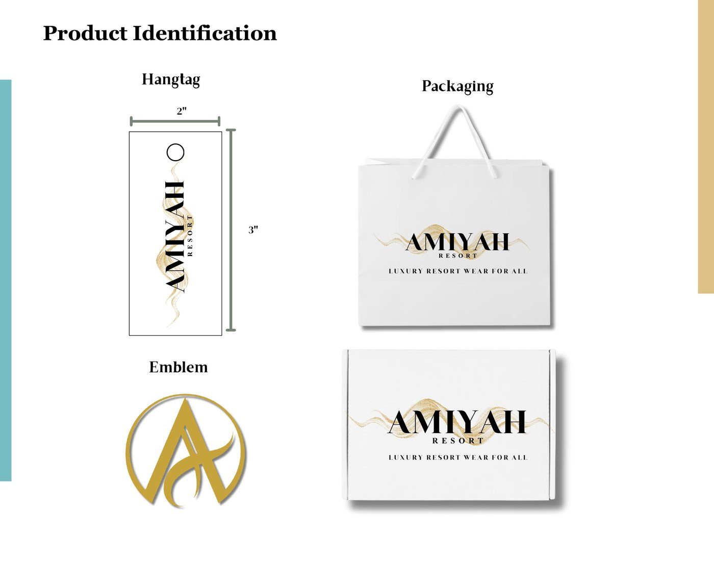 Product Identification &mdash; hangtag, packaging, and emblem