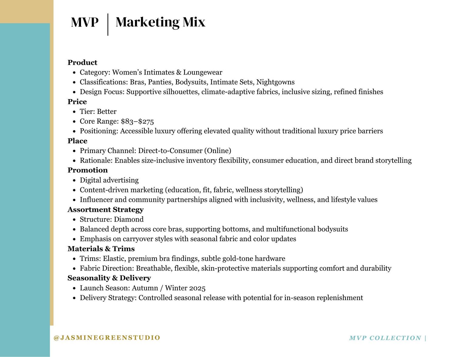 Marketing Mix &mdash; product, price, place, and promotion