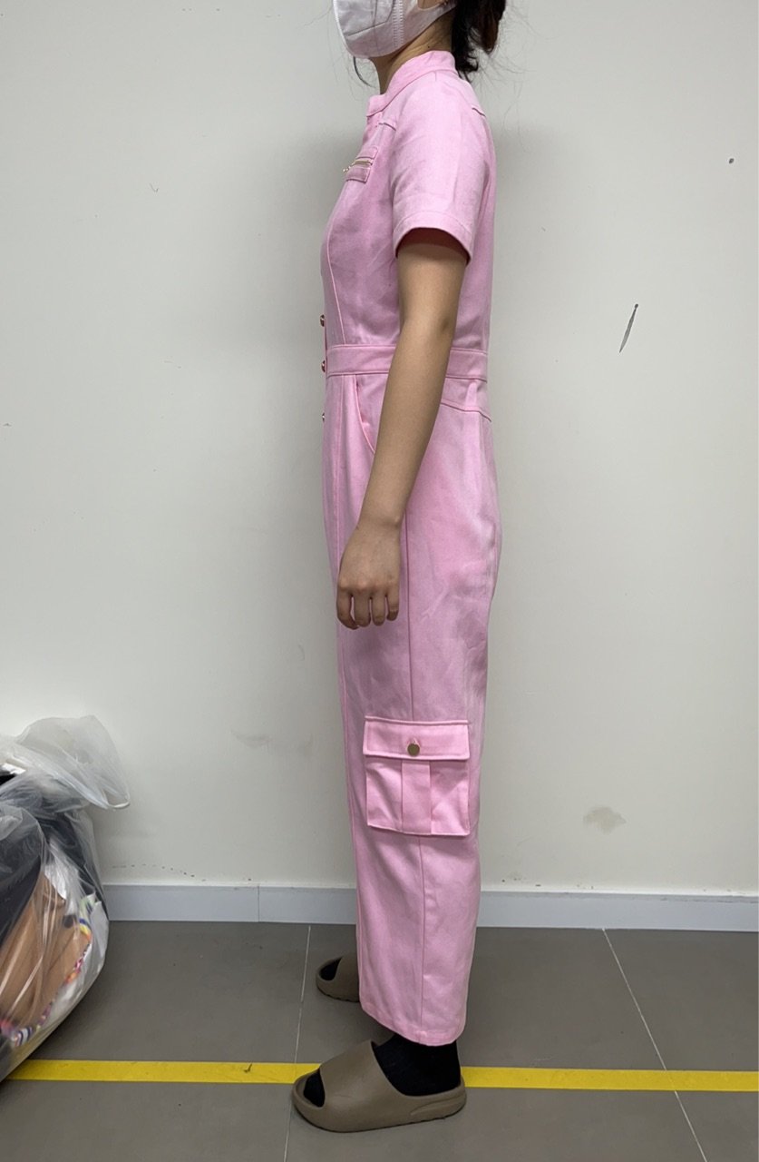 Cargo jumpsuit, side view