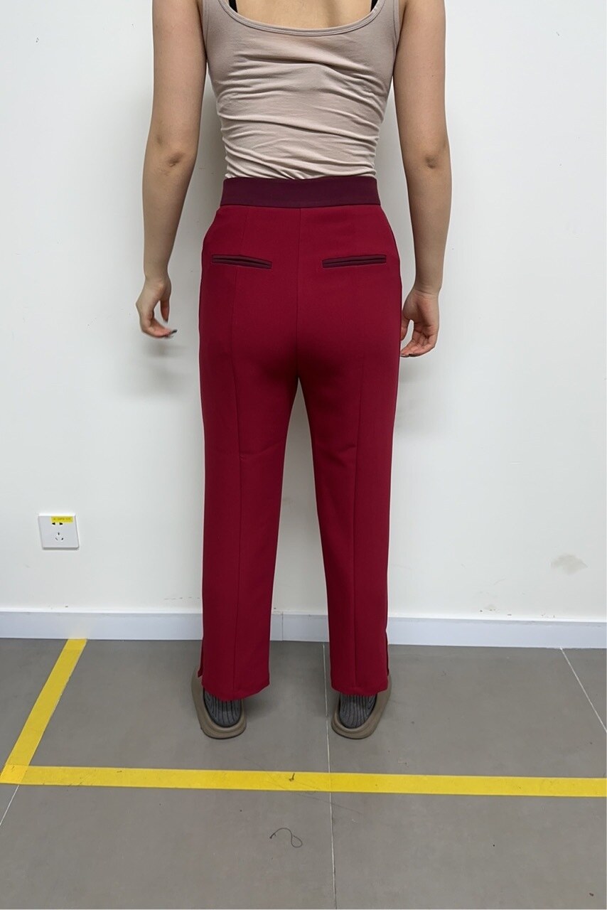 Matching trouser, coordinating colorway, back view
