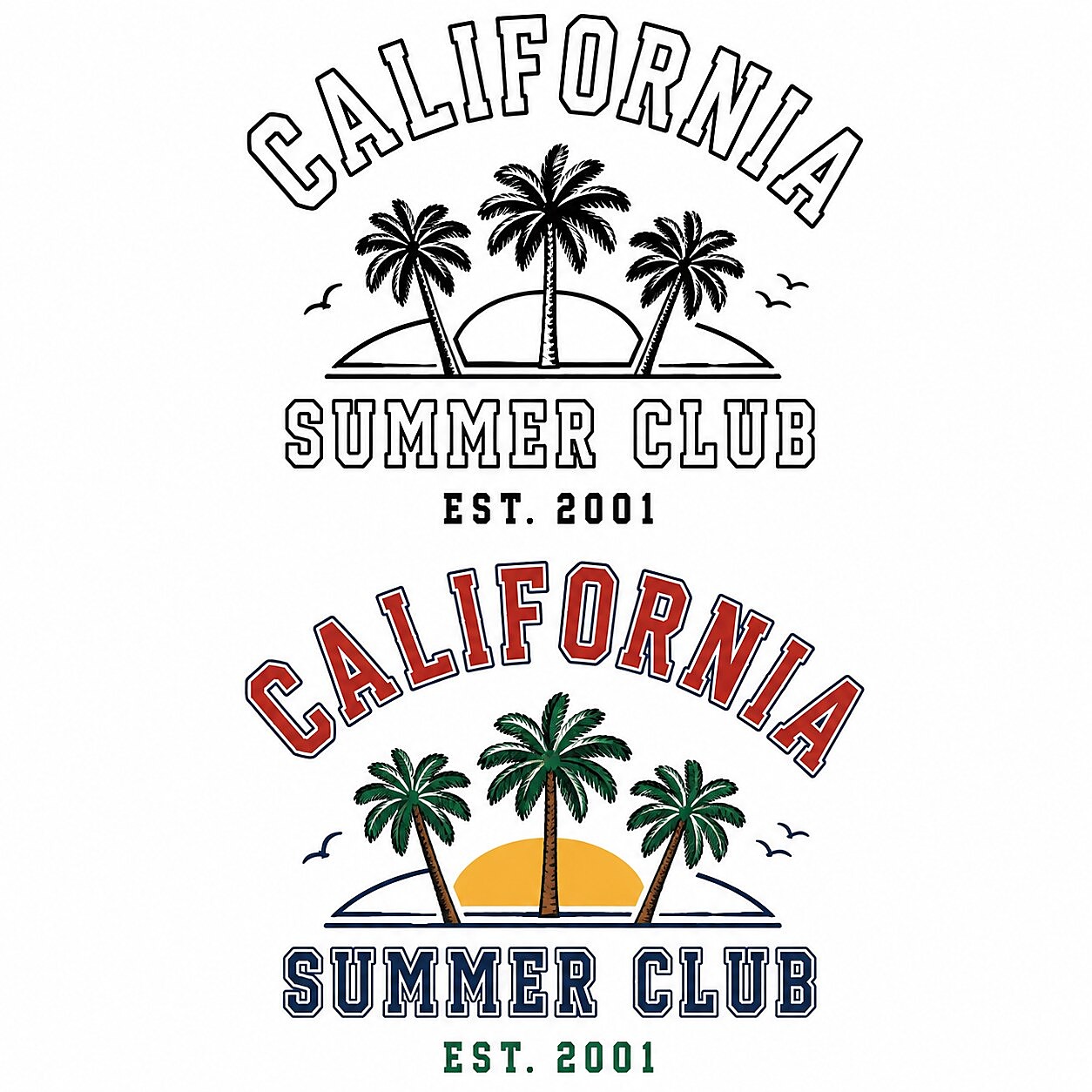 California Summer Club brand graphic, finished wordmark