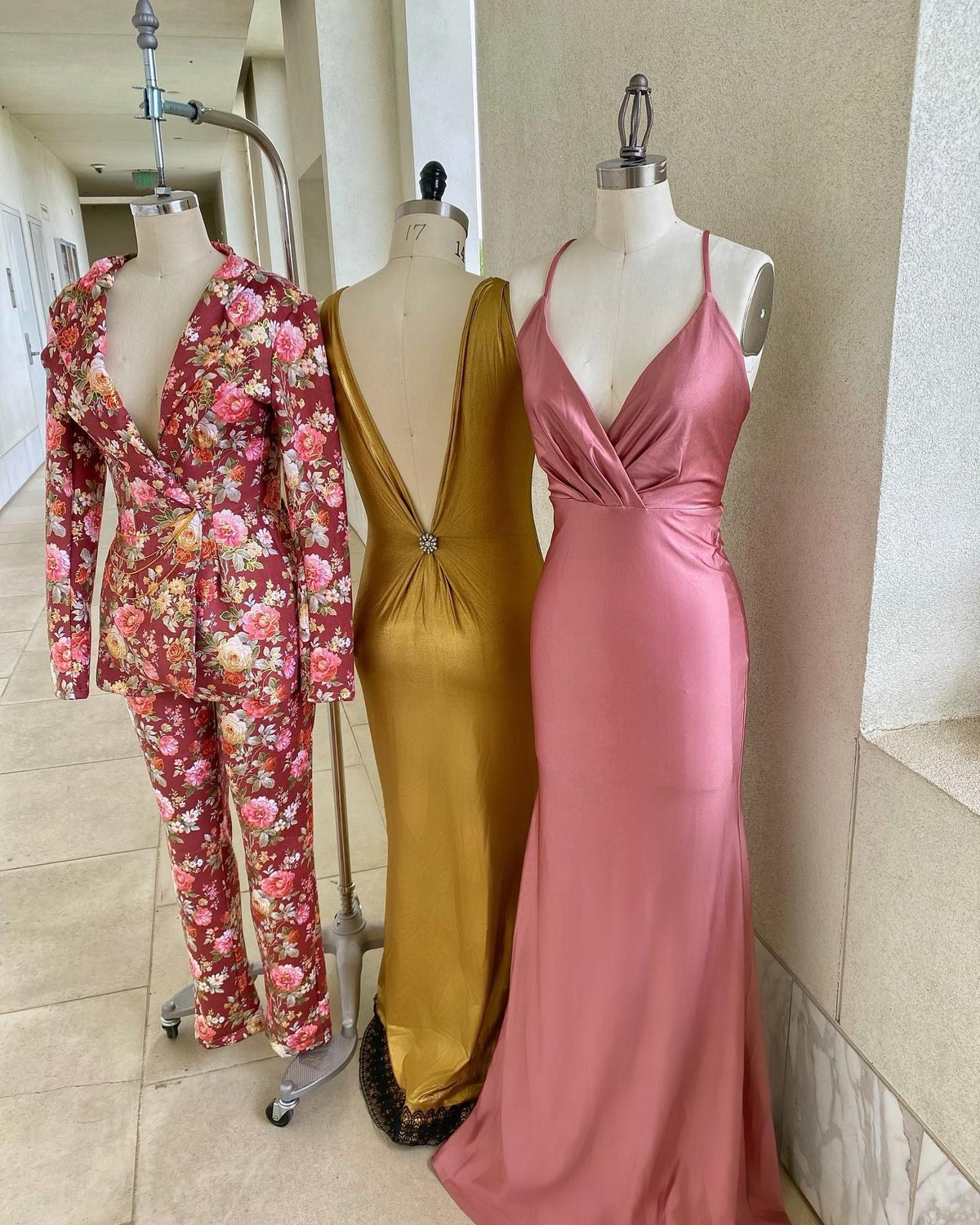 Formal gowns, mannequin display